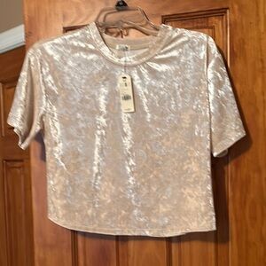 Garage, chopped crew tee, crystal grey